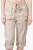 Canada Weather Gear Tie Waist Cargo Capris - Beige sold by Fairweather
