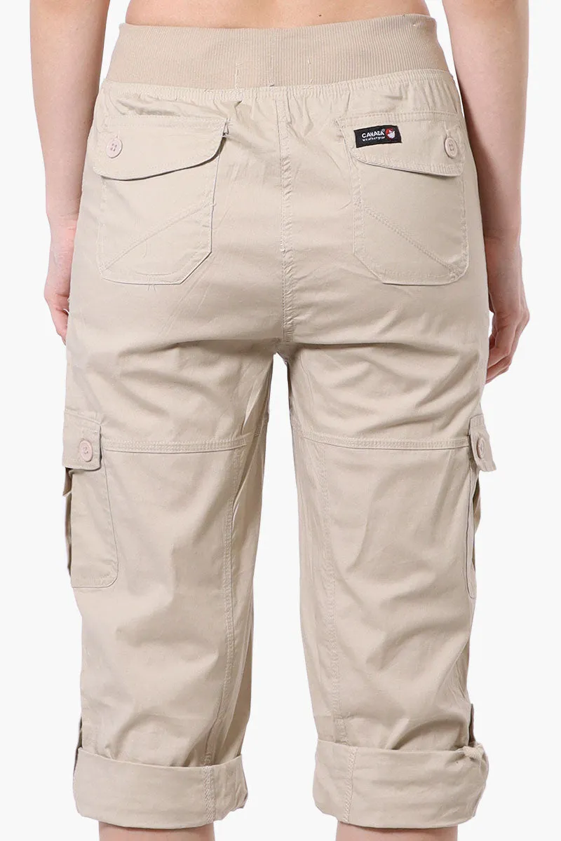 Canada Weather Gear Tie Waist Cargo Capris - Beige sold by Fairweather product image thumbnail 3