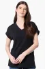 Runaway Bay Sport Cuffed Sleeve V-Neck Tee - Black sold by Fairweather