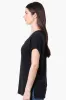 Runaway Bay Sport Cuffed Sleeve V-Neck Tee - Black sold by Fairweather