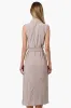 Majora Button Down Belted Maxi Dress - Beige sold by Fairweather