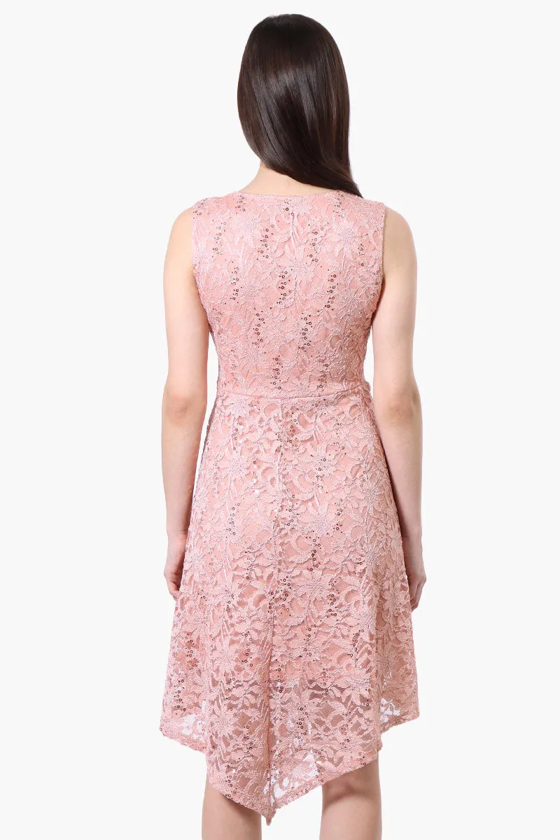 Limite Floral Lace Sequin Day Dress - Pink sold by Fairweather product image thumbnail 3