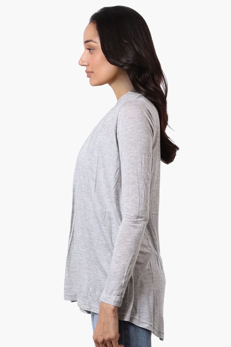 Magazine Long Sleeve Open Wrap Cardigan - Grey sold by Fairweather product image thumbnail 2