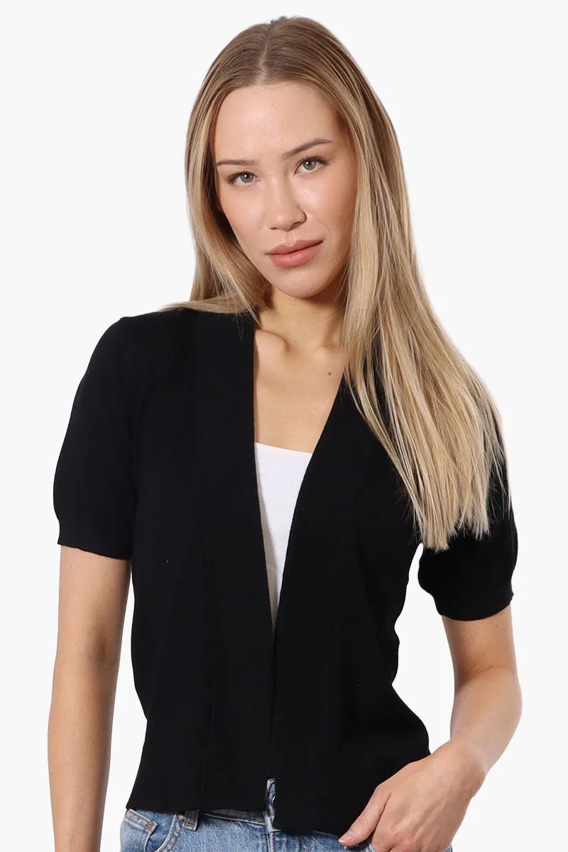 Impress Cap Sleeve Open Shrug Cardigan - Black sold by Fairweather