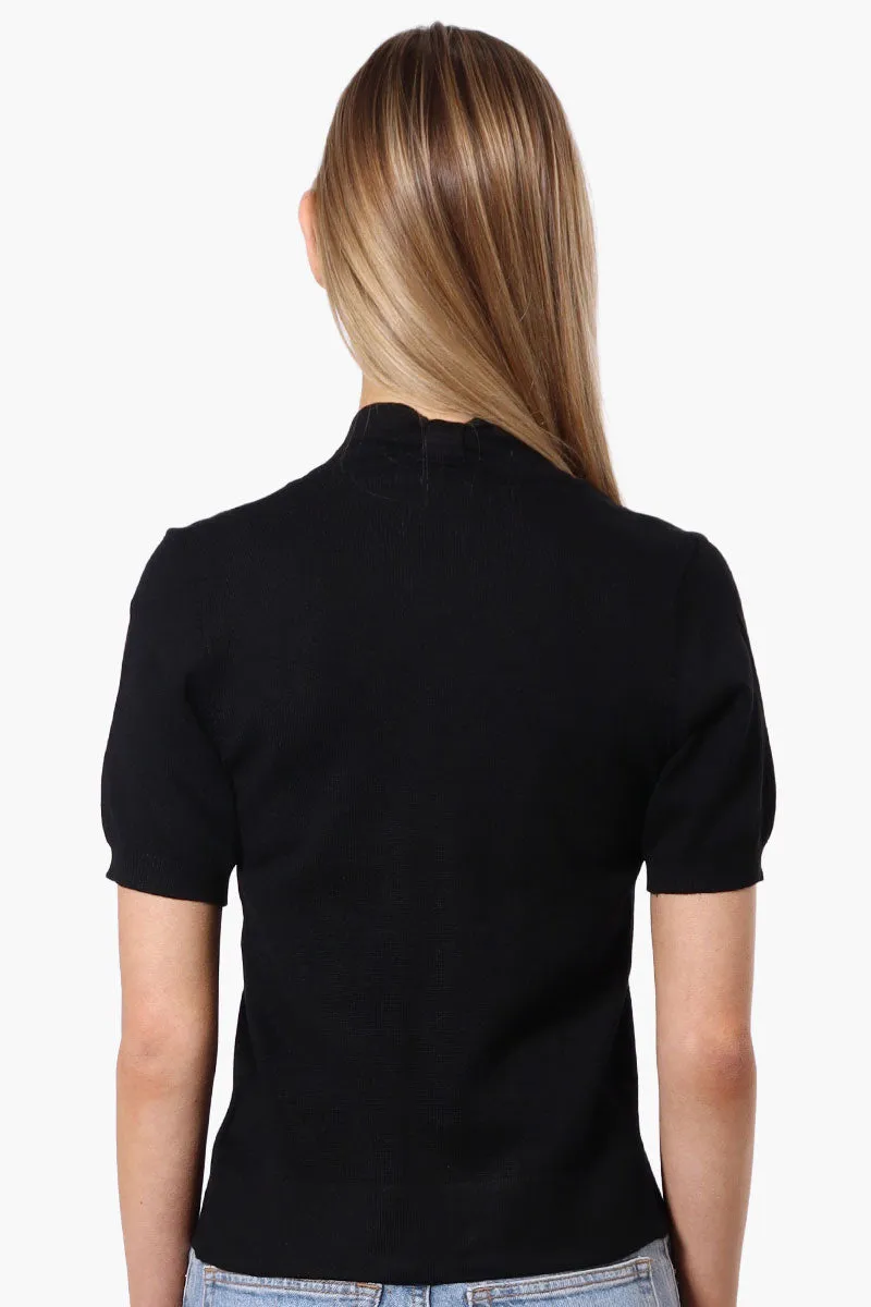 Impress Cap Sleeve Open Shrug Cardigan - Black sold by Fairweather product image thumbnail 3