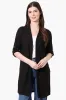 International INC Company Roll Up Sleeve Open Duster Cardigan - Black sold by Fairweather