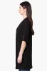 International INC Company Roll Up Sleeve Open Duster Cardigan - Black sold by Fairweather