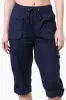 Canada Weather Gear Tie Waist Cargo Capris - Navy sold by Fairweather