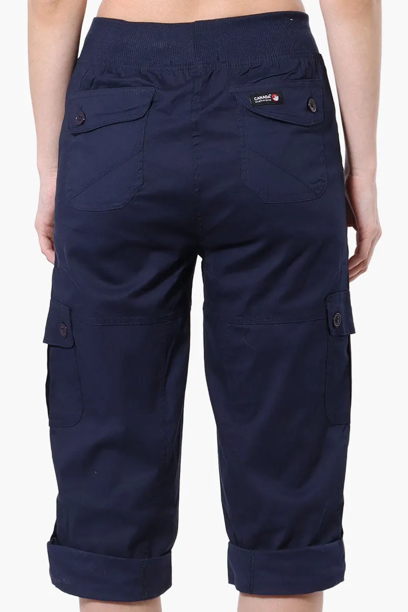 Canada Weather Gear Tie Waist Cargo Capris - Navy sold by Fairweather product image thumbnail 3