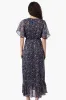 Limite Floral Tie Waist V-Neck Maxi Dress - Black sold by Fairweather