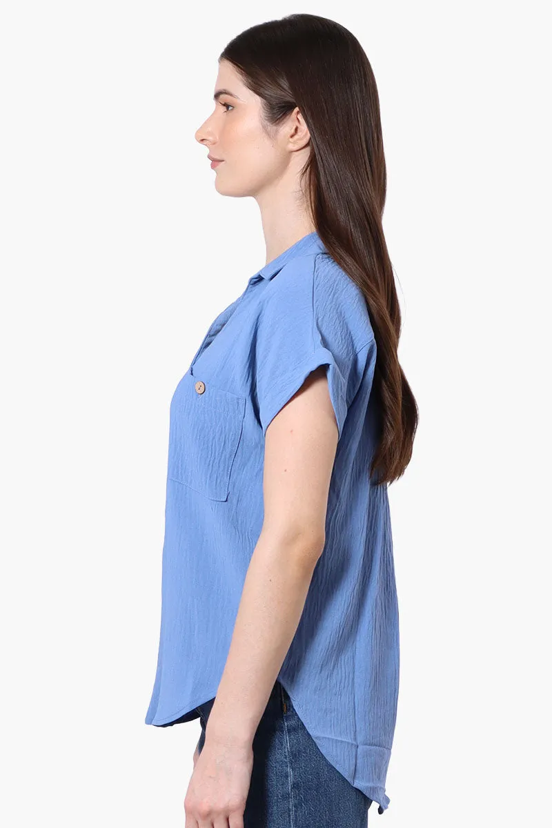 Urbanology Short Sleeve Button Down Shirt - Blue sold by Fairweather product image thumbnail 2