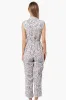 International INC Company Patterned Button Up Jumpsuit - White sold by Fairweather