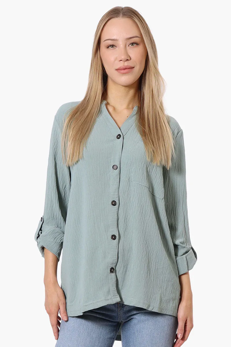 Urbanology Button Down Roll Up Sleeve Shirt - Mint sold by Fairweather