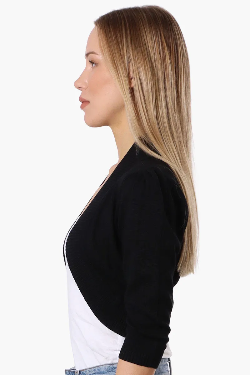 Impress 3/4 Sleeve Open Shrug Cardigan - Black sold by Fairweather product image thumbnail 2