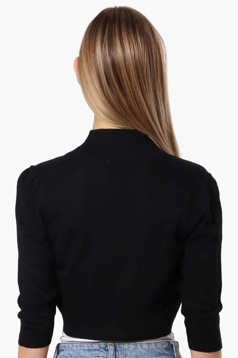 Impress 3/4 Sleeve Open Shrug Cardigan - Black sold by Fairweather product image thumbnail 3