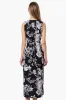 International INC Company Floral Padded Crossover Maxi Dress - Black sold by Fairweather
