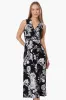International INC Company Floral Padded Crossover Maxi Dress - Black sold by Fairweather