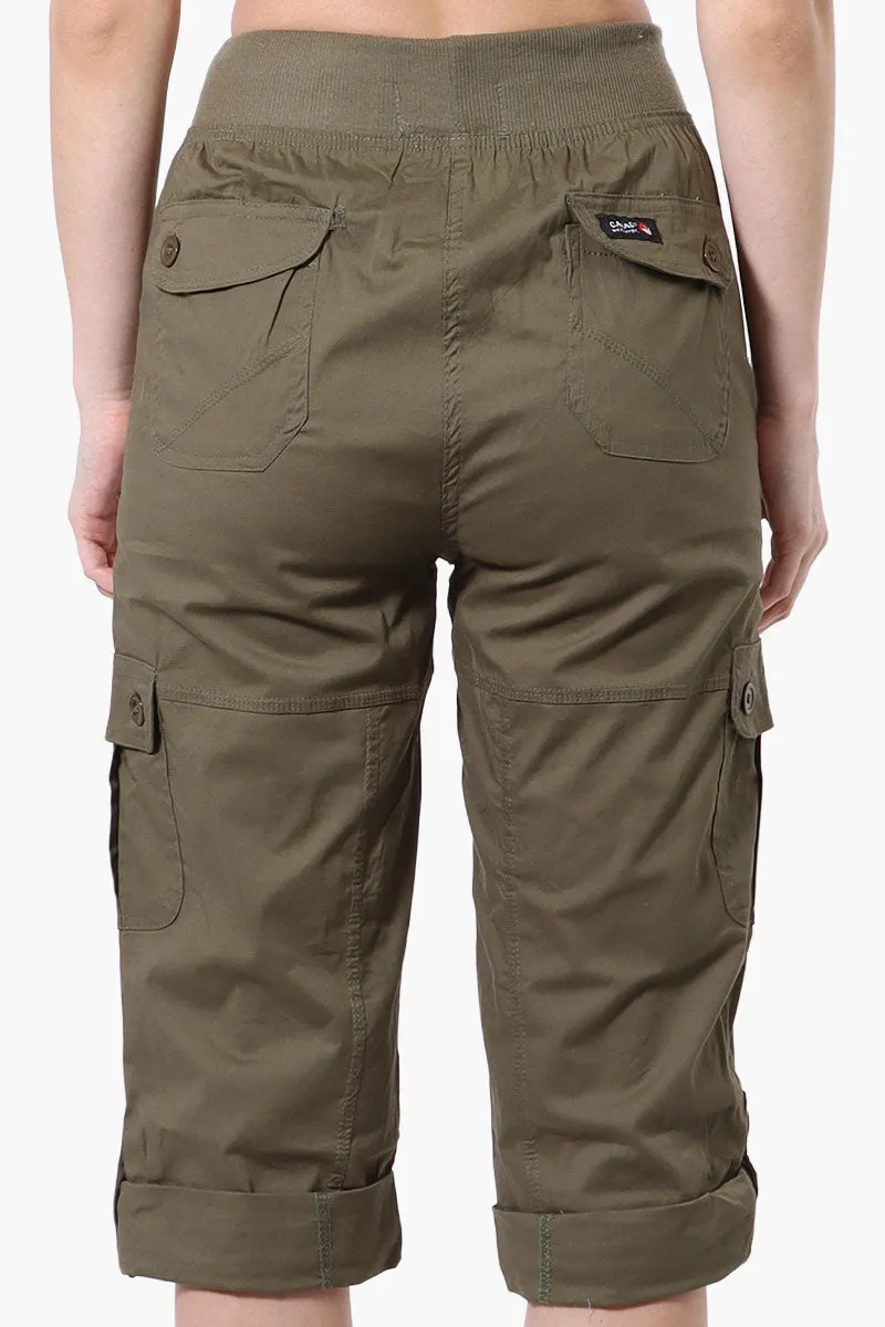 Canada Weather Gear Tie Waist Cargo Capris - Olive sold by Fairweather product image thumbnail 3