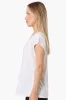 Impress Polka Dot Cap Sleeve Circle Neck Tee - White sold by Fairweather