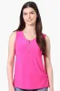 Beechers Brook Basic 1/4 Zip Tank Top - Pink sold by Fairweather