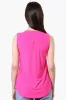 Beechers Brook Basic 1/4 Zip Tank Top - Pink sold by Fairweather