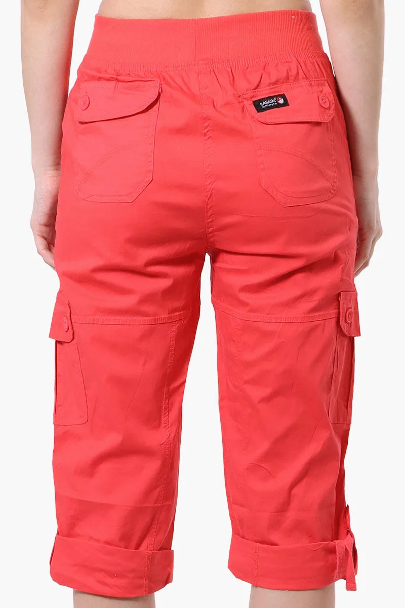 Canada Weather Gear Tie Waist Cargo Capris - Coral sold by Fairweather product image thumbnail 3