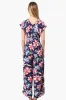 International INC Company Floral Crossover Wide Leg Jumpsuit - Navy sold by Fairweather