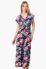 International INC Company Floral Crossover Wide Leg Jumpsuit - Navy sold by Fairweather