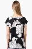 Beechers Brook Floral Cap Sleeve Tee - Black sold by Fairweather