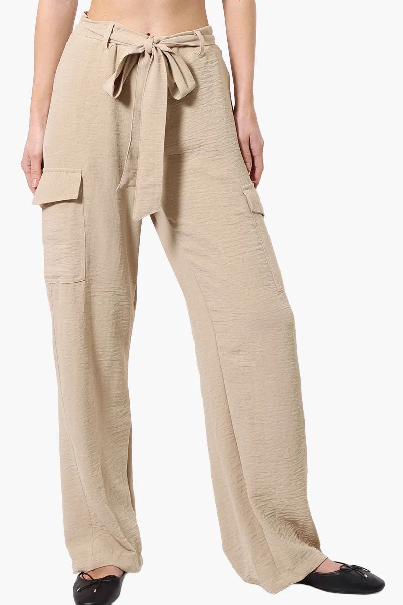 Stylexchange Vintage Belted Cargo Pants - Beige sold by Fairweather