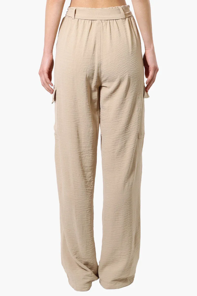 Stylexchange Vintage Belted Cargo Pants - Beige sold by Fairweather product image thumbnail 3