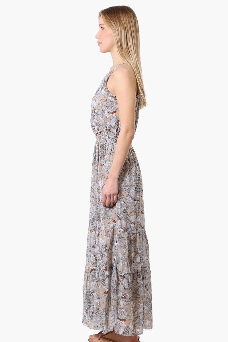Limite Floral Smocked Waist Maxi Dress - Beige sold by Fairweather product image thumbnail 2