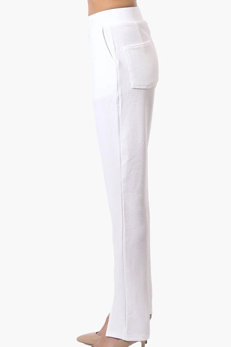 Majora Front Split Hem Tapered Pants - White sold by Fairweather product image thumbnail 2