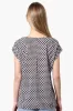 Beechers Brook Patterned Cap Sleeve Tee - White sold by Fairweather