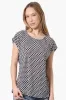 Beechers Brook Patterned Cap Sleeve Tee - White sold by Fairweather