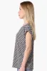 Beechers Brook Patterned Cap Sleeve Tee - White sold by Fairweather