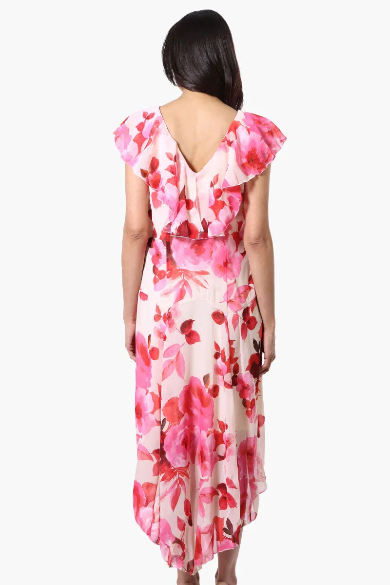 Limite Floral V-Neck Maxi Dress - Pink sold by Fairweather product image thumbnail 3