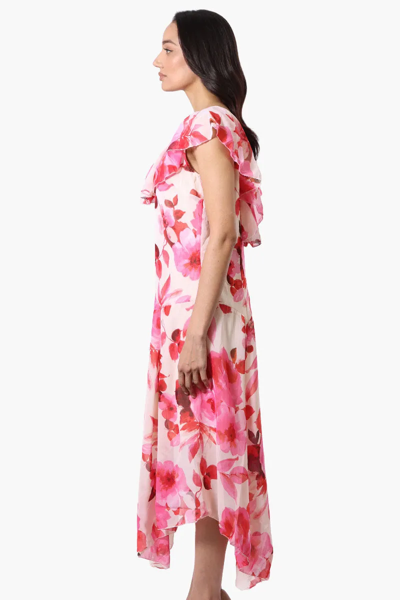 Limite Floral V-Neck Maxi Dress - Pink sold by Fairweather product image thumbnail 2