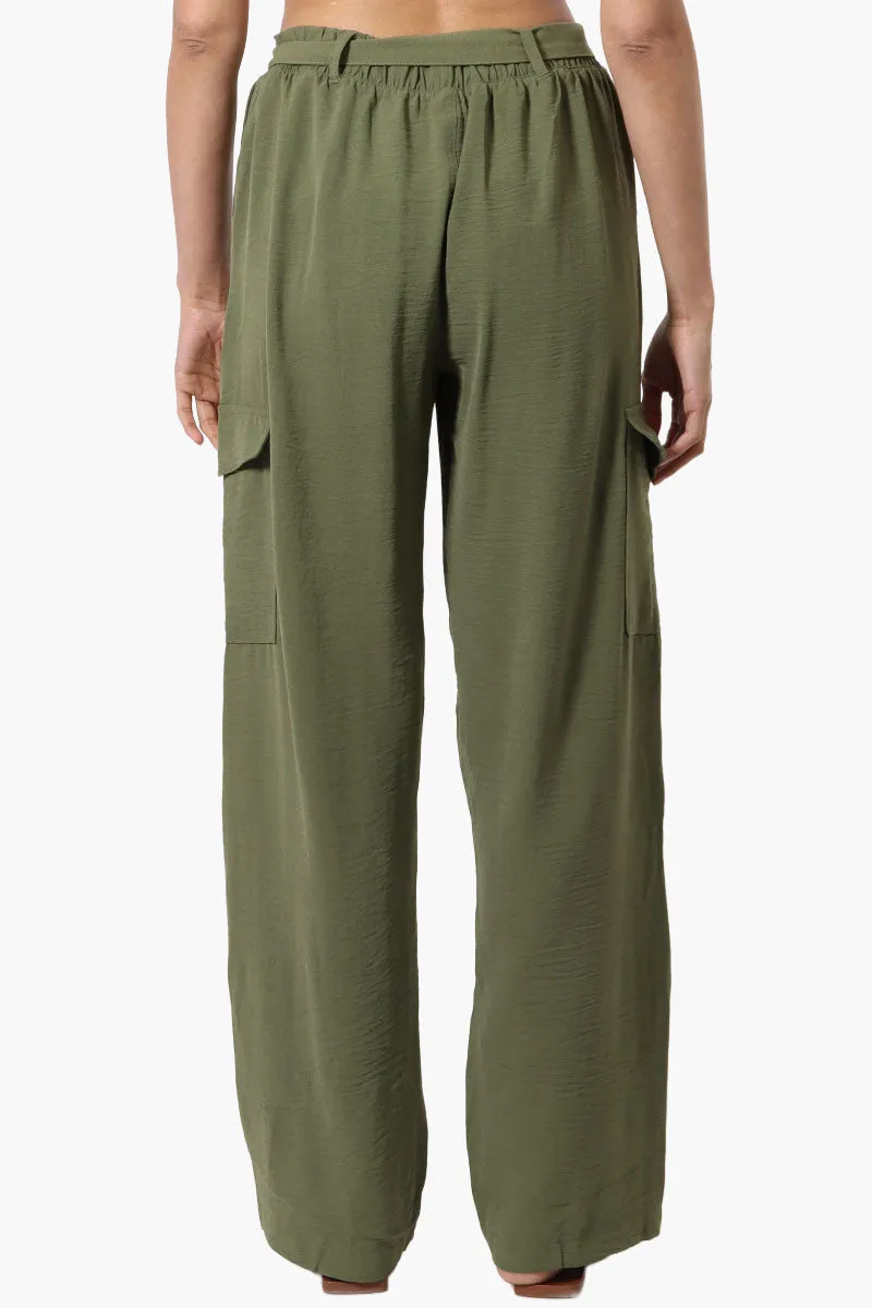 Stylexchange Vintage Belted Cargo Pants - Olive sold by Fairweather product image thumbnail 3