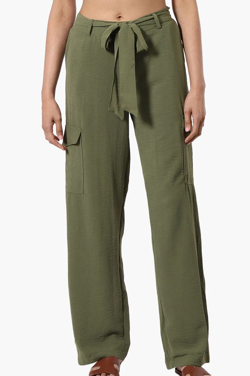 Stylexchange Vintage Belted Cargo Pants - Olive sold by Fairweather
