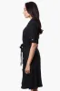 Urbanology Belted Roll Up Sleeve Day Dress - Black sold by Fairweather