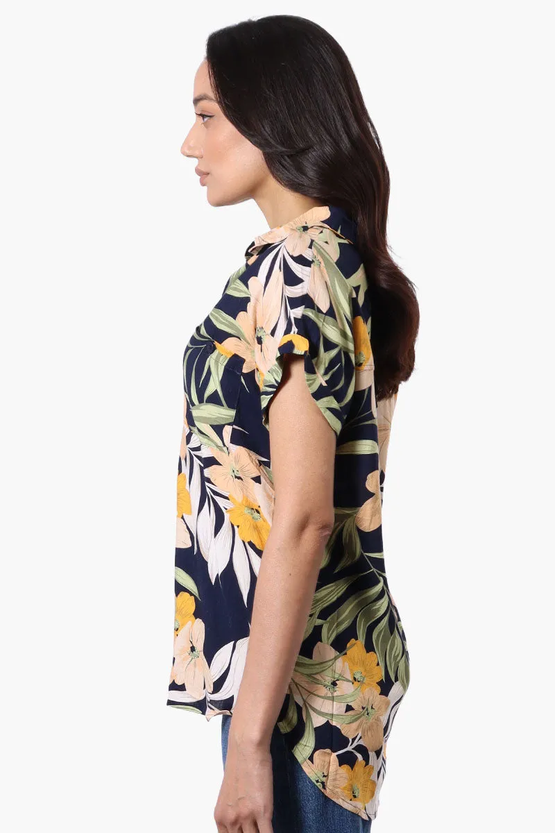Majora Floral Button Down Shirt - Navy sold by Fairweather product image thumbnail 2
