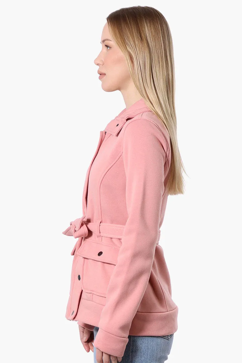 Fahrenheit Belted Fleece Lightweight Jacket - Pink sold by Fairweather product image thumbnail 2