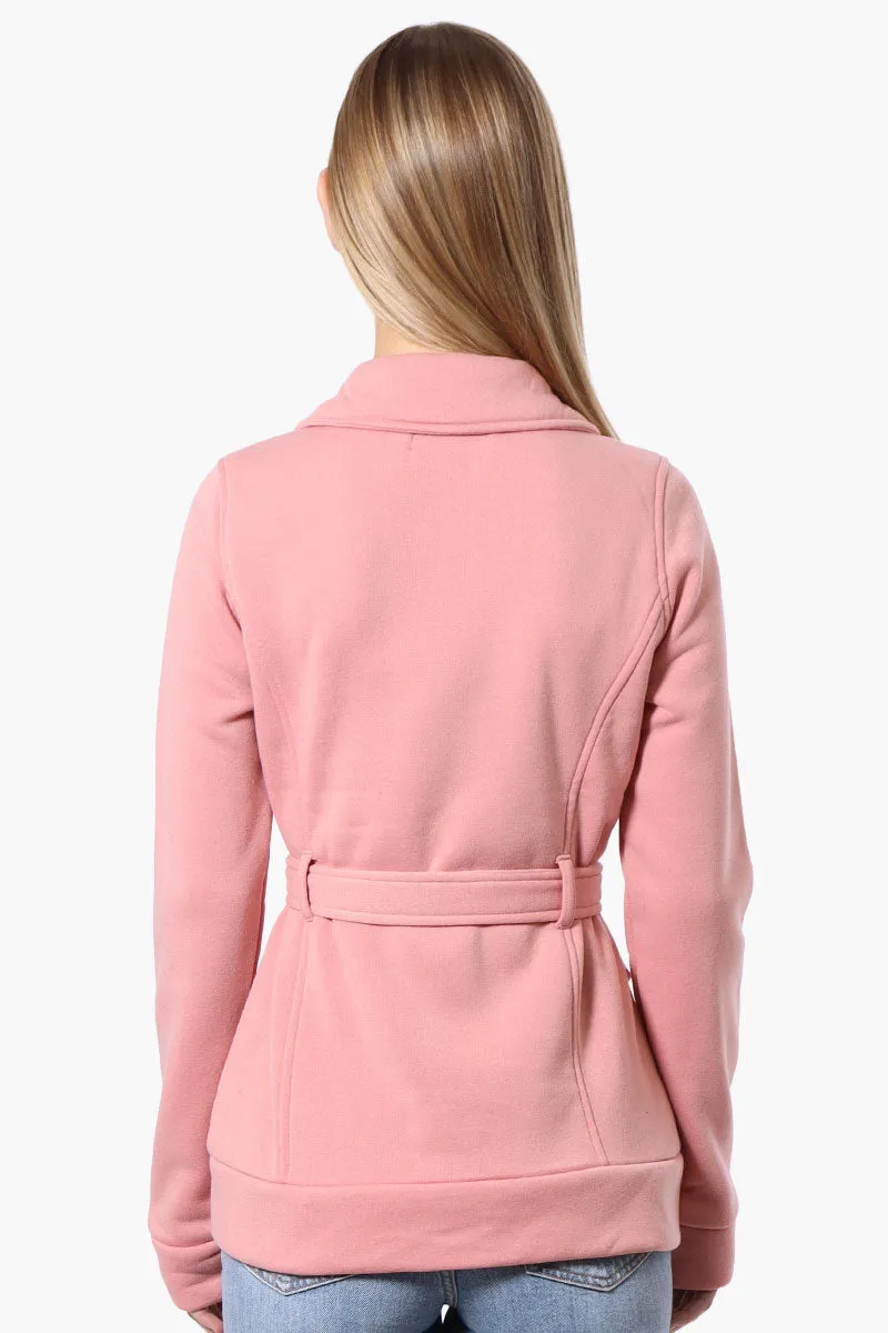 Fahrenheit Belted Fleece Lightweight Jacket - Pink sold by Fairweather product image thumbnail 3