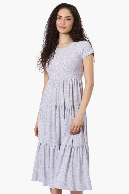 Beechers Brook Dotted Tiered Day Dress - White sold by Fairweather