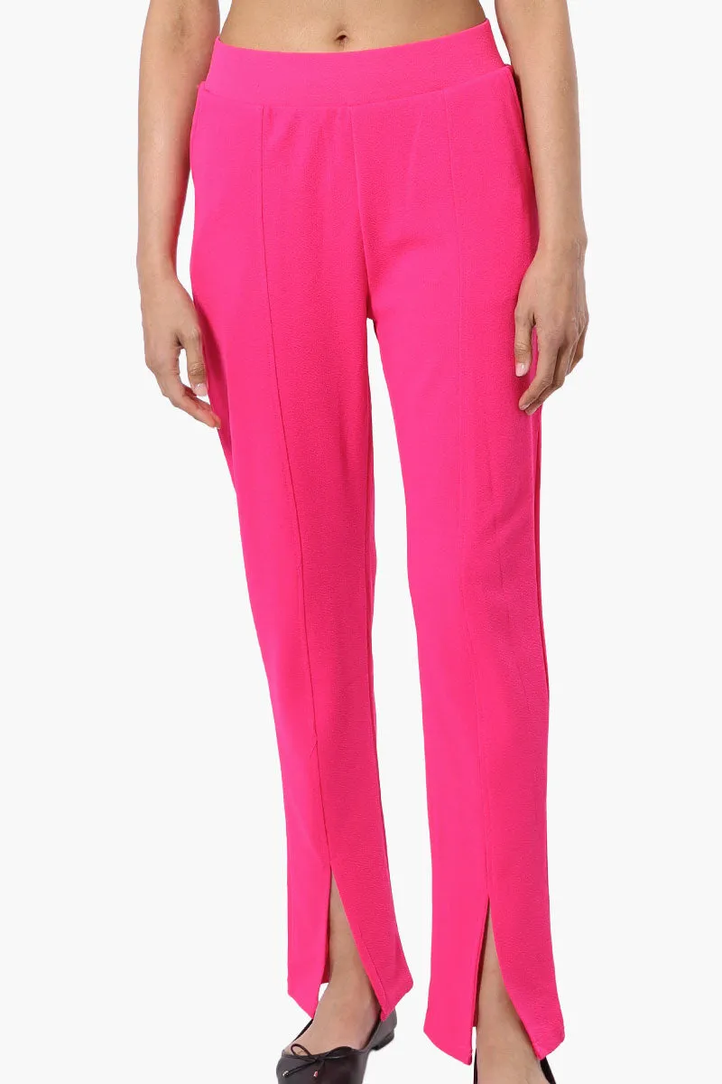 Majora Front Split Hem Tapered Pants - Pink sold by Fairweather