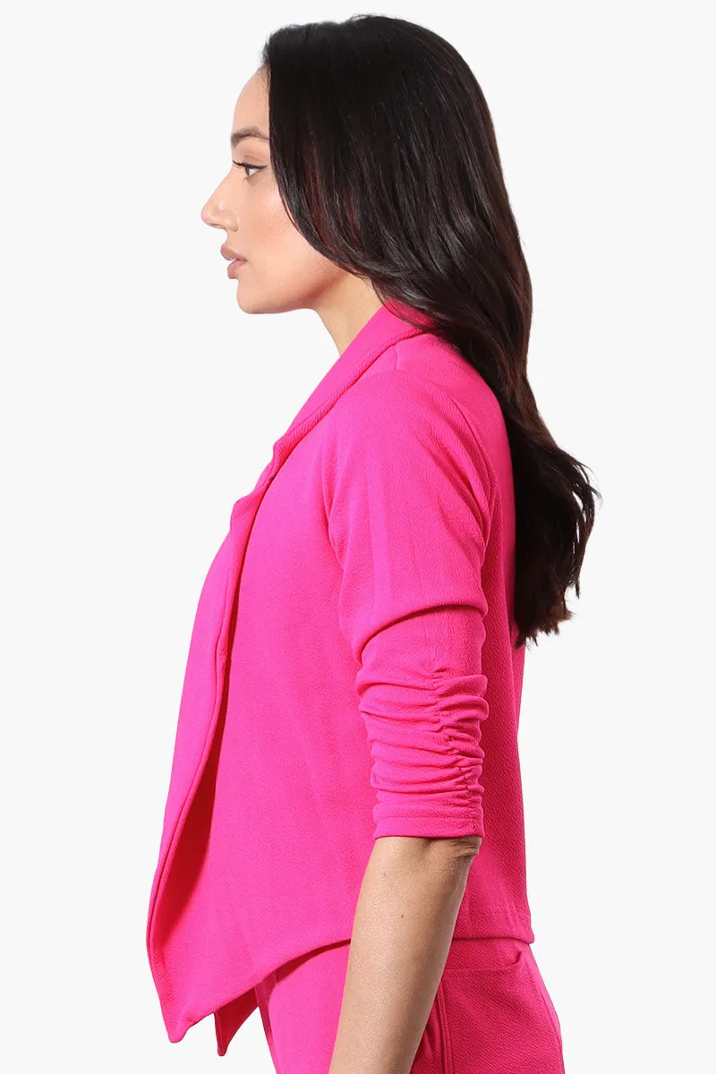 Majora Cropped 3/4 Sleeve Open Blazer - Pink sold by Fairweather product image thumbnail 2