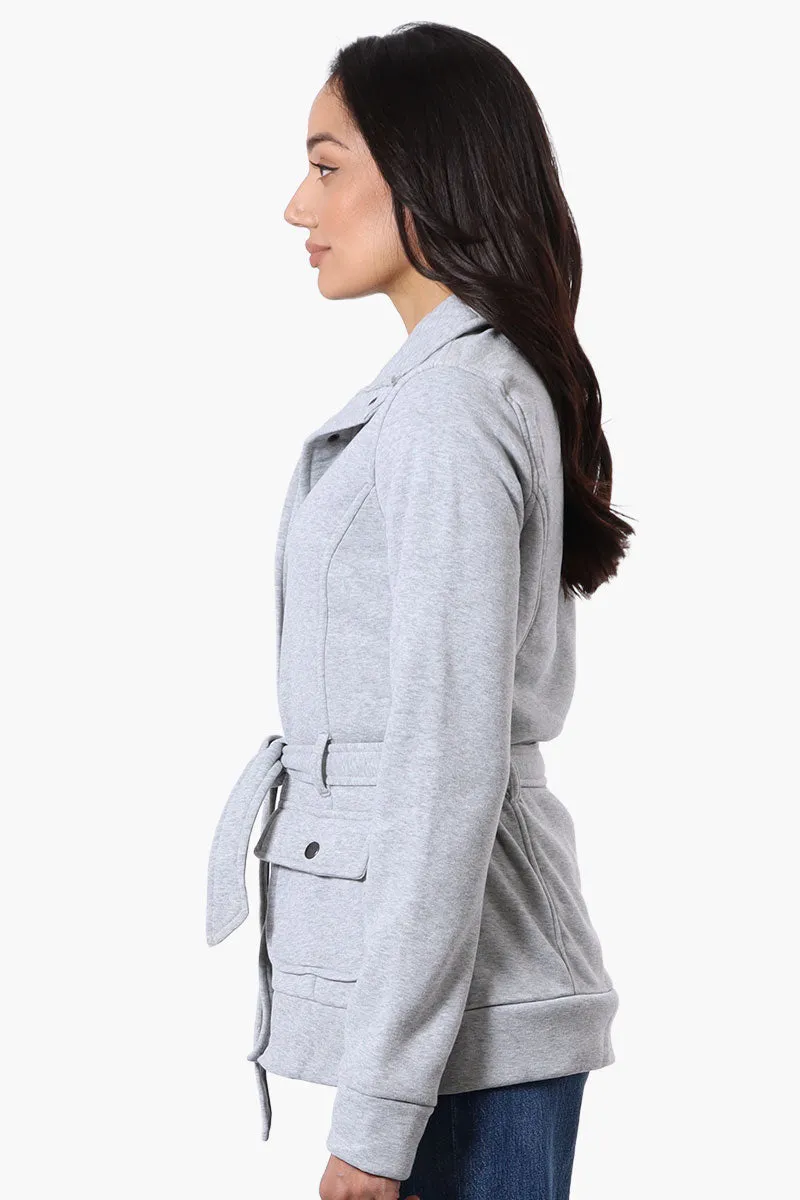 Fahrenheit Belted Fleece Lightweight Jacket - Grey sold by Fairweather product image thumbnail 2