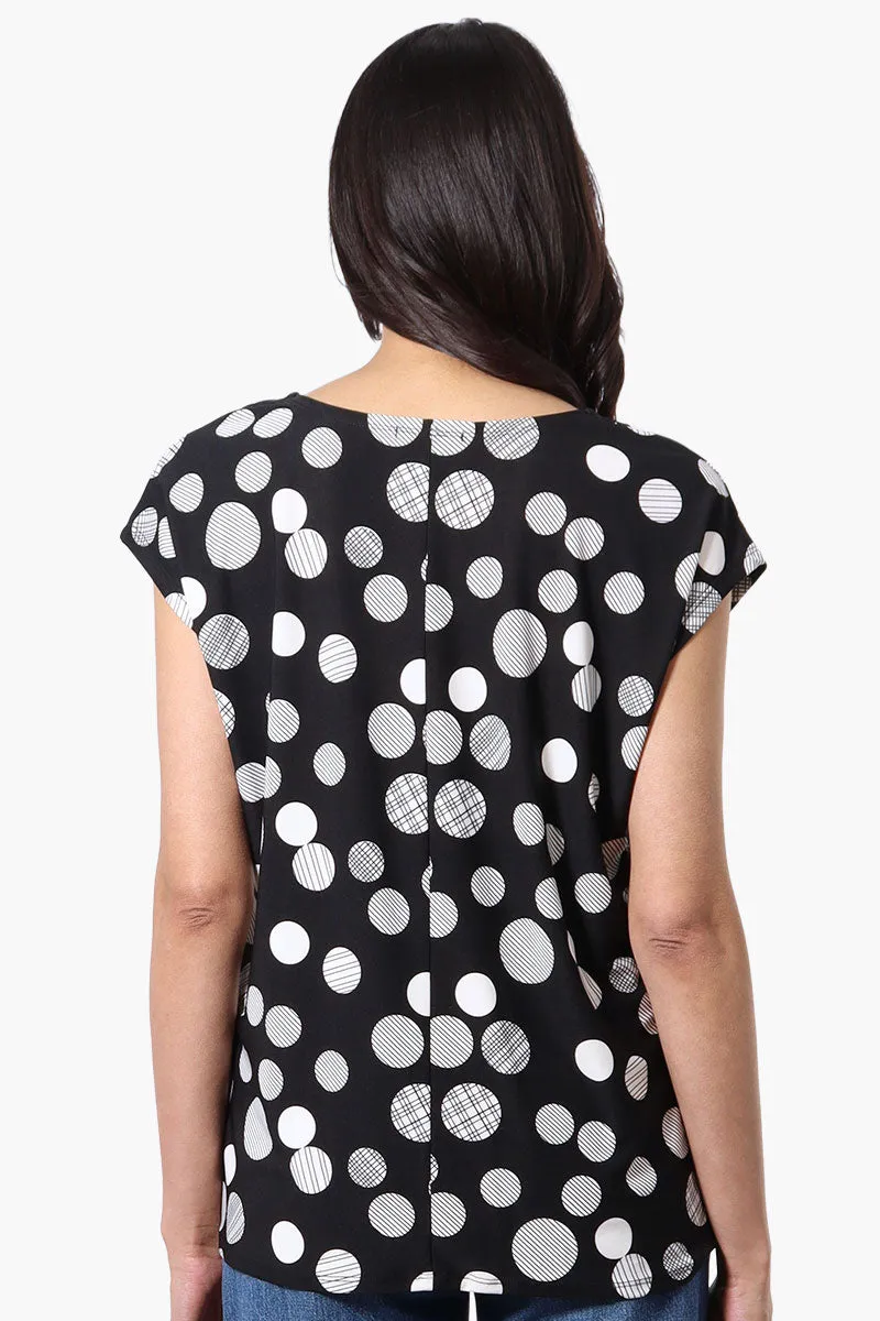 Dotted Cap Sleeve Tee - Black sold by Fairweather product image thumbnail 3