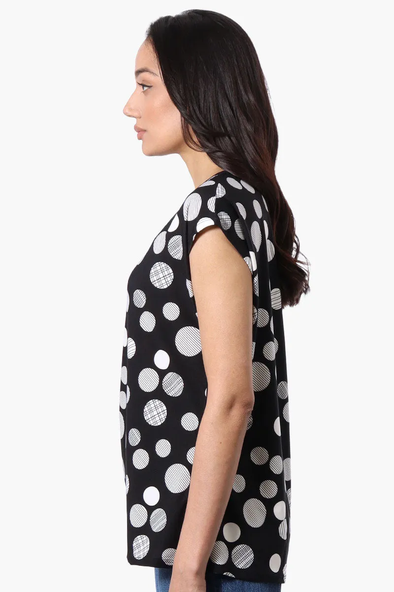 Dotted Cap Sleeve Tee - Black sold by Fairweather product image thumbnail 2